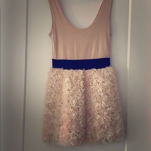 Zara Beige and Black Mini Dress